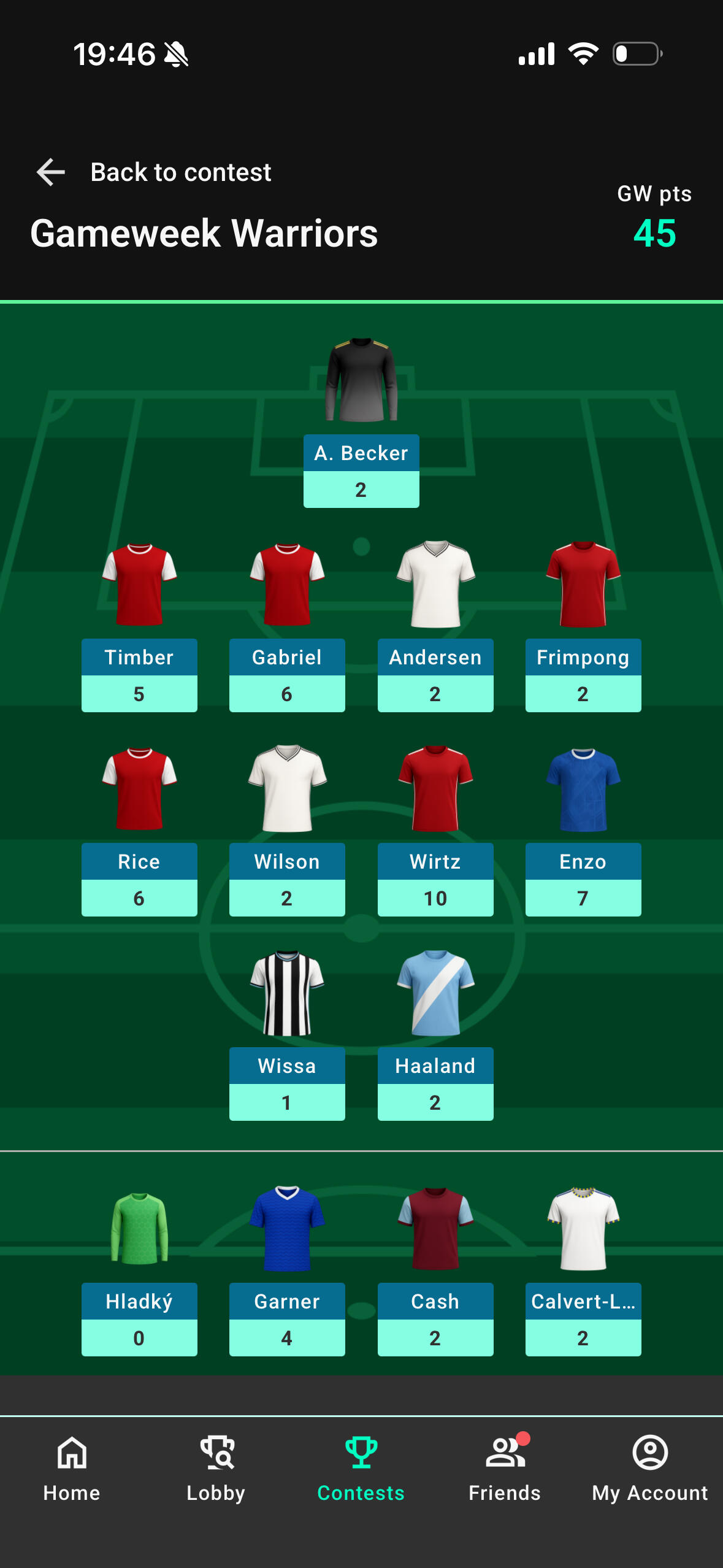 Gameweek XI App Screenshot